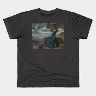 Miranda - The Tempest, 1916 John William Waterhouse Kids T-Shirt